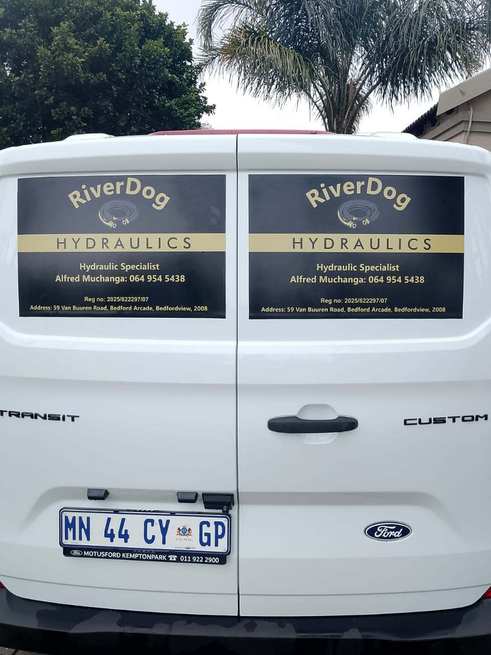 RiverDog Hydraulics mobile hydraulic workshop Gauteng service van for on-site hydraulic repairs